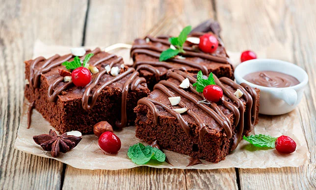 La mejor receta de brownies navideños