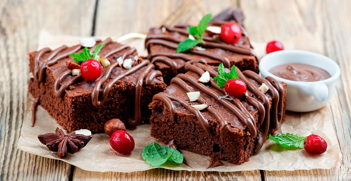 La mejor receta de brownies navideños