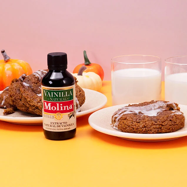 Galletas de calabaza con streusel y glaseado de vainilla