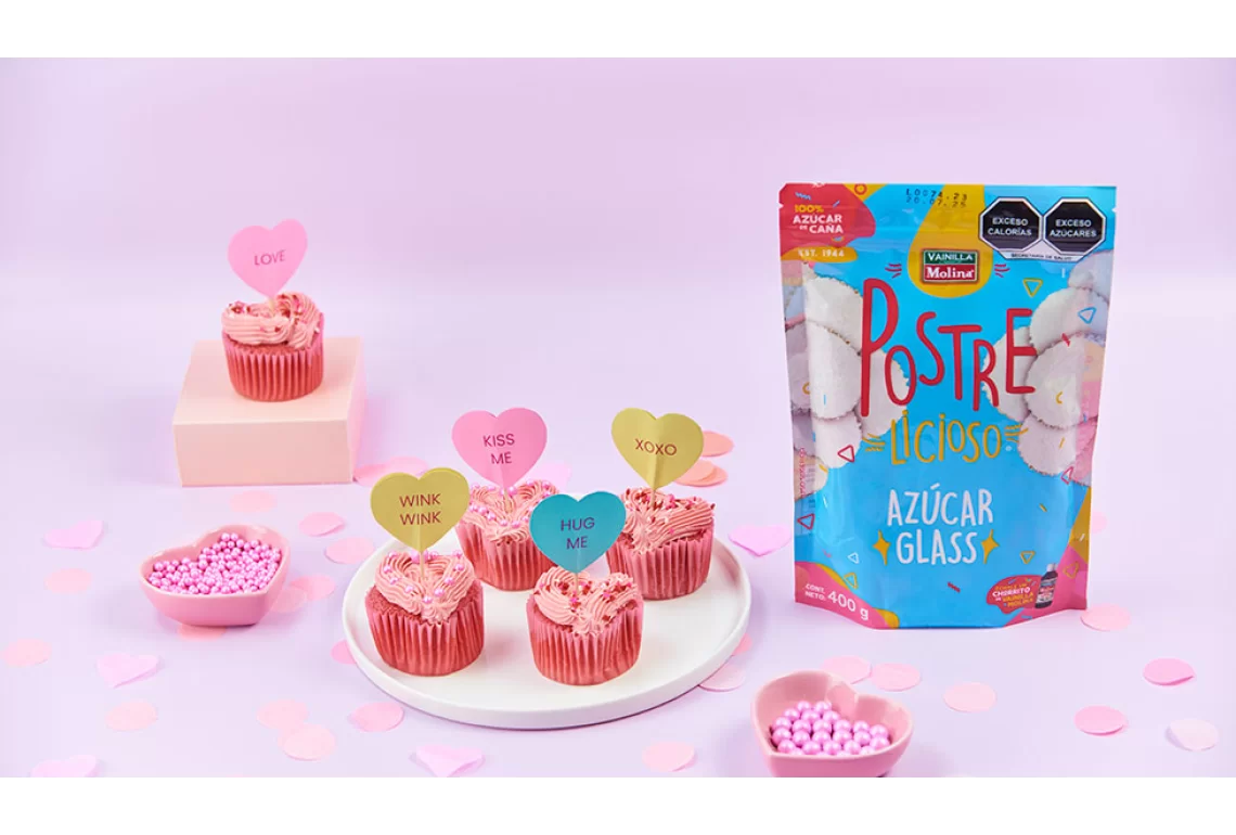 Cupcakes en forma de corazón sin molde