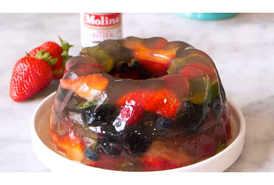 Gelatina con frutas