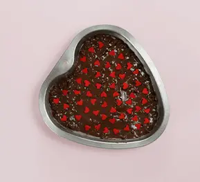 Galleta de chocolate en forma de corazón