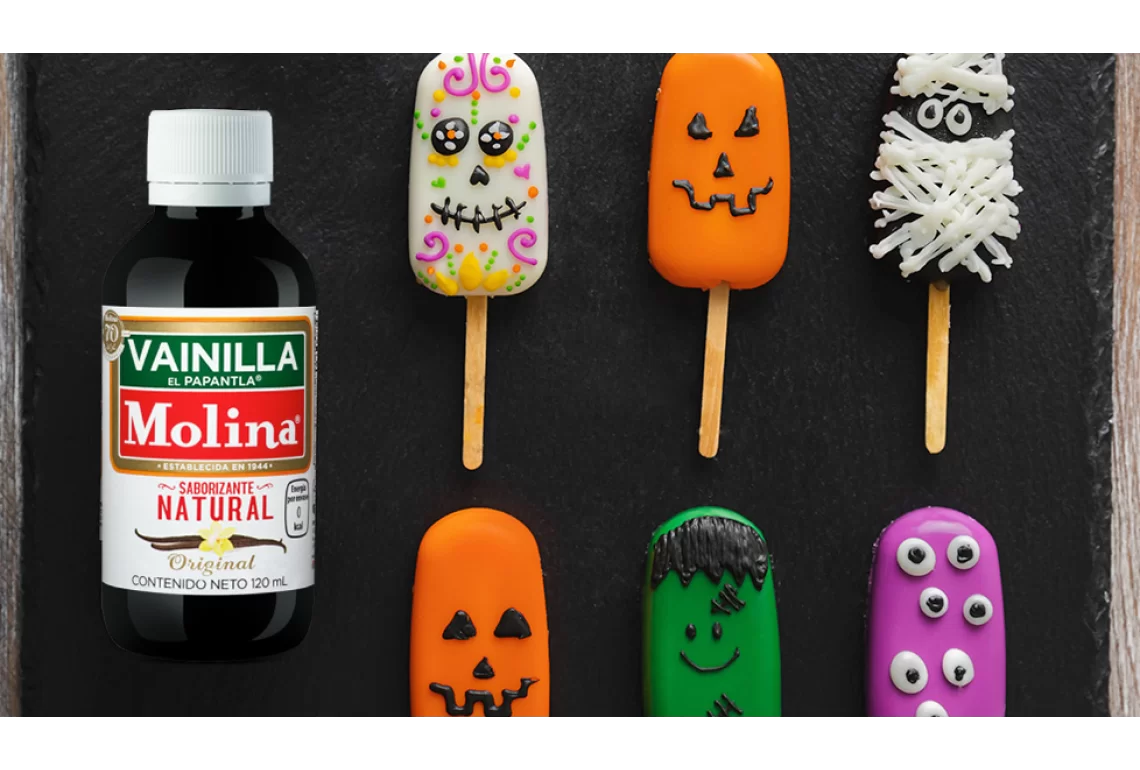 Paletas de chocolate de halloween